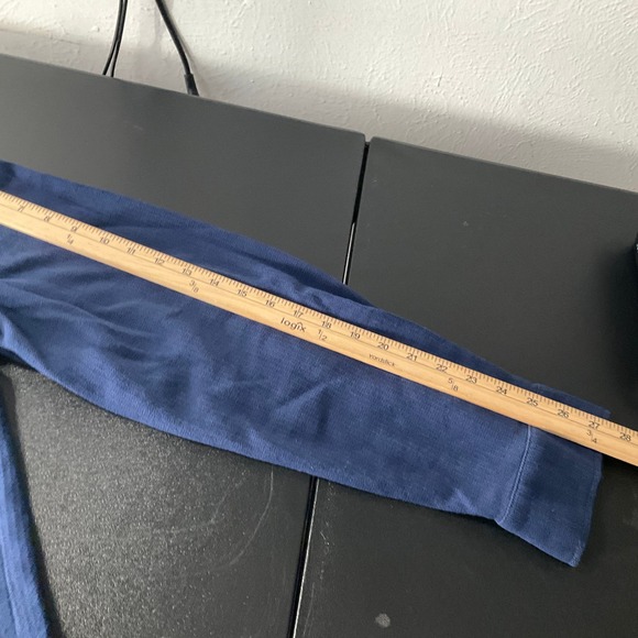 Polo Ralph Lauren Shirt Mens Sz XXL Navy Blue Textured Cotton Blend Long Sleeve - Picture 6 of 8